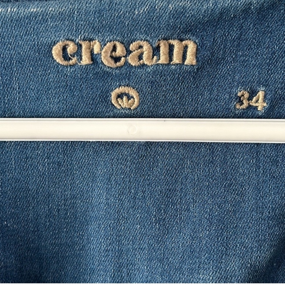 Denim Cutwork & Embroidered Dress by cream - Picture 3 of 13